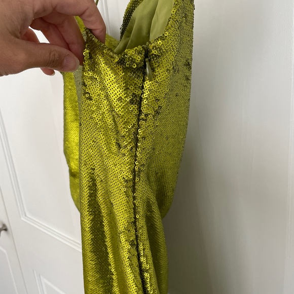 *NWT* GAUGE81 Almora Dress in snake, size 36 | green sequin mini dress - Picture 4 of 7